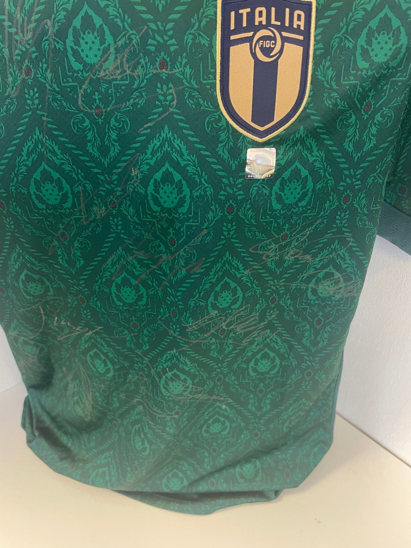 Italien Trikot EM 2020/2021 Teamsigniert Meister football Autogramm Puma COA L