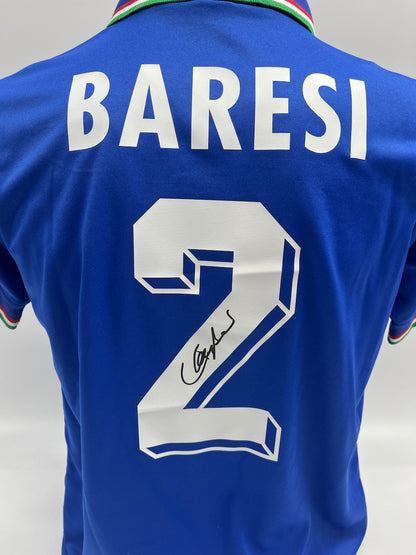 Italy repro jersey franco baresi signed autograph coa m