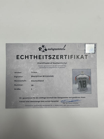 DFB jersey signed by Maximilian Mittelstädt, Germany DFB autograph COA L