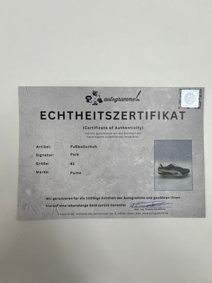 Football shoe Pele signs showmaster Brazil world champion Puma Selecao Coa