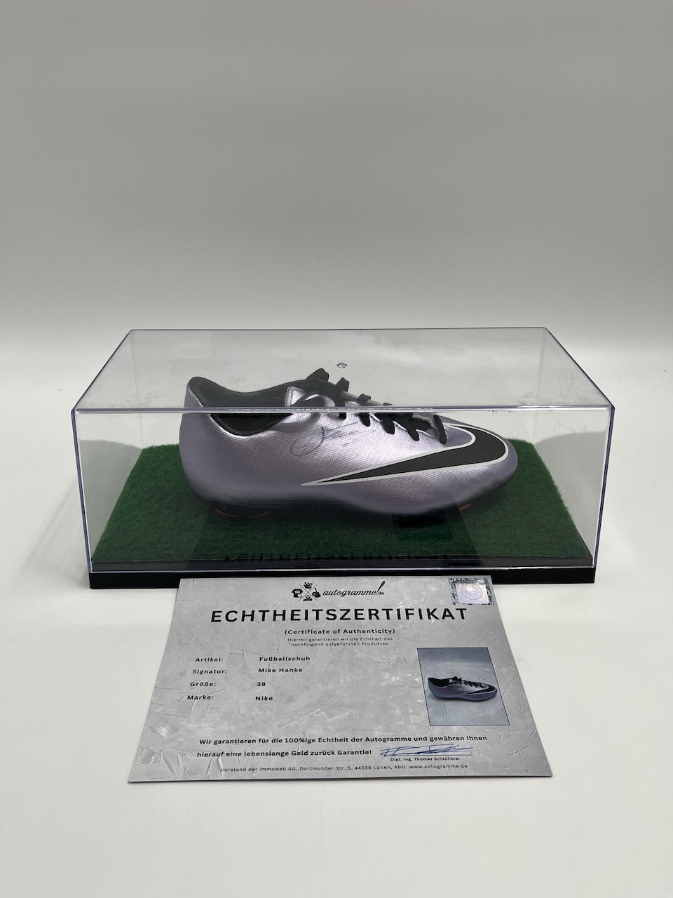 Football shoe Mike Hanke signed Football Bundesliga Nike 38