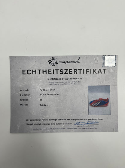 Football shoe Ramy Bensebaini signed football Bundesliga Adidas