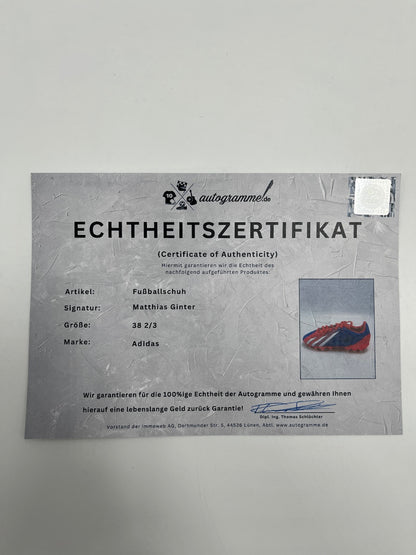 Football shoe Matthias Ginter signed football Bundesliga Adidas