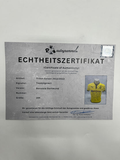 BVB jersey 2012/2013 team signed Borussia Dortmund Coa Neu Puma Bundesliga 164