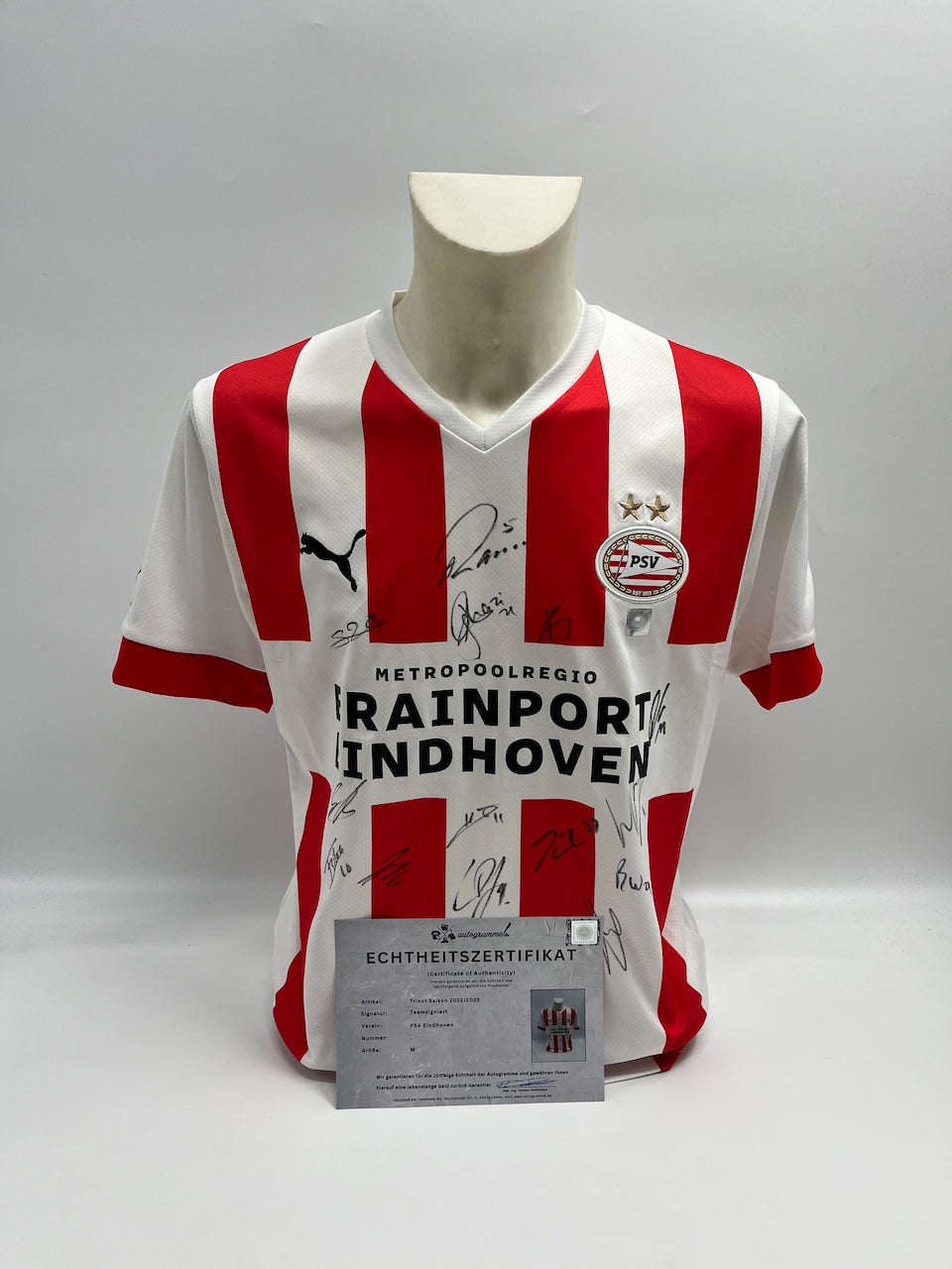PSV Eindhoven Trikot team signed season 2022/2023 autograph Netherlands M