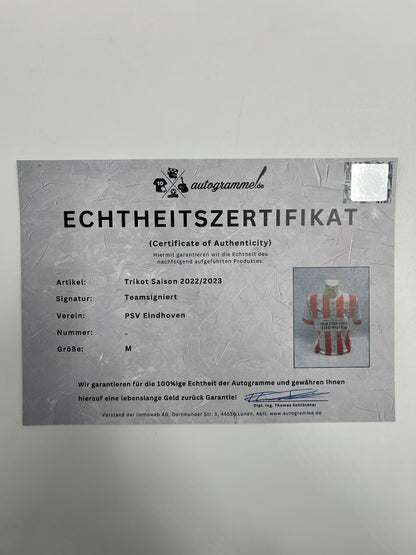 PSV Eindhoven Trikot team signed season 2022/2023 autograph Netherlands M