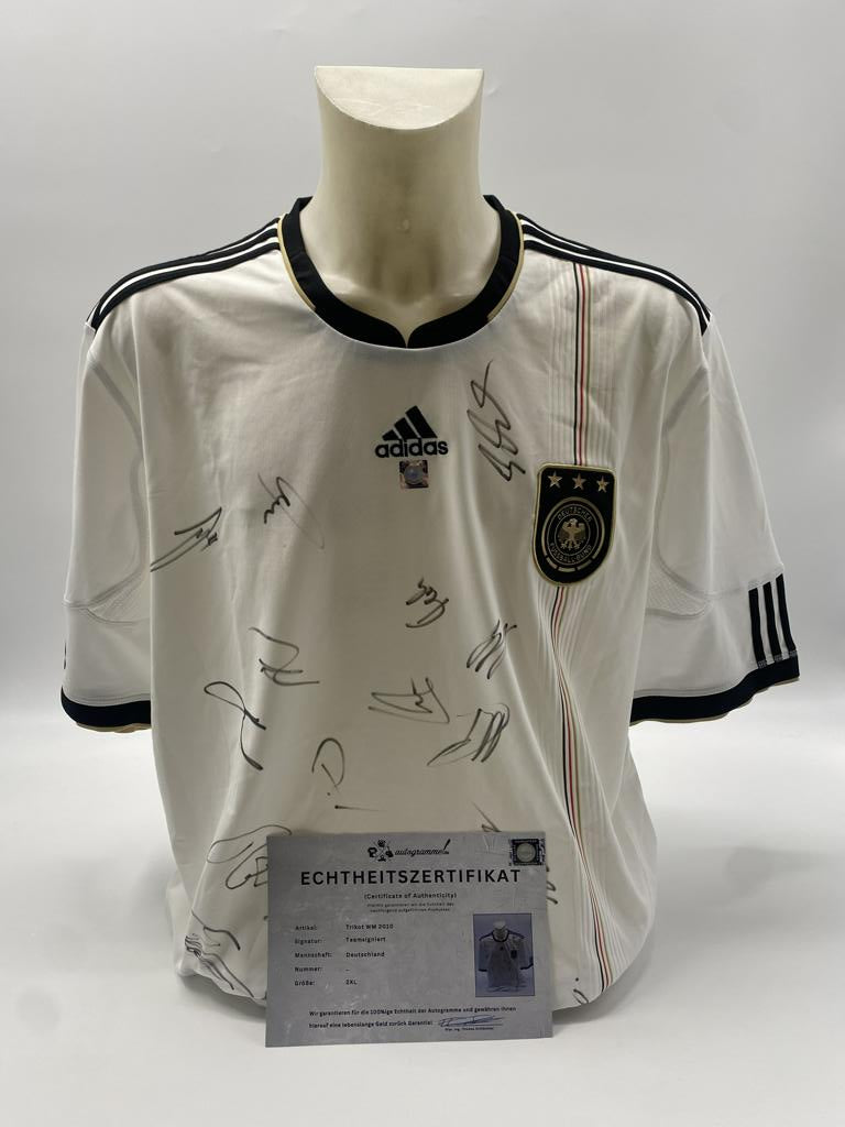 Germany World Cup 2010 Jersey, Team Signed, DFB Adidas, 2XL