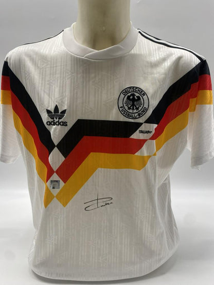 DFB Repro Jersey Stefan Reuter signed Adidas COA Germany Autograph L