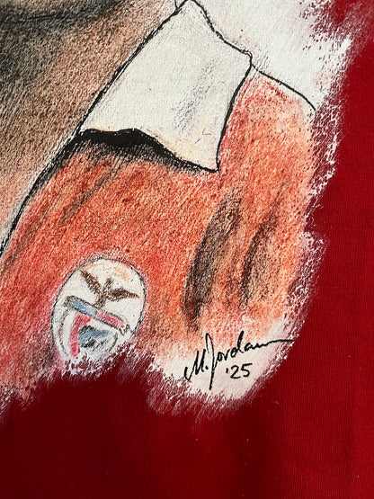 Portugal Repro Trikot Portrait Eusebio hand painted and signed COA