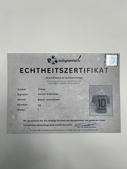 Match prepared Bayer Leverkusen player jersey Kerem Demirbay signed L