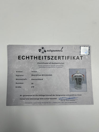 DFB jersey Maximilian Mittelstädt signed Germany DFB Autogram COA 176