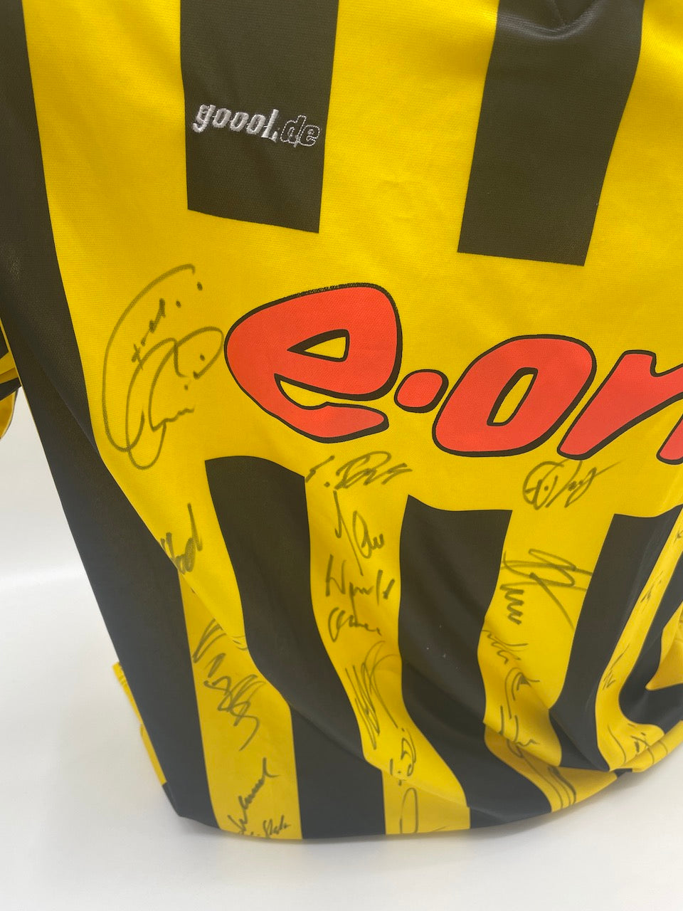 BVB jersey 2000/2001 team signed Borussia Dortmund COA Goool Bundesliga XL