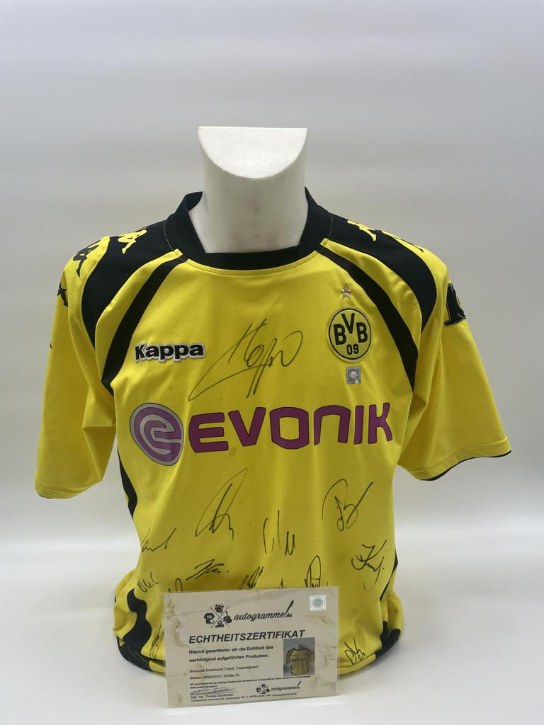 BVB Trikot 2009/2010 Teamsigniert Borussia Dortmund COA Puma Bundesliga XL