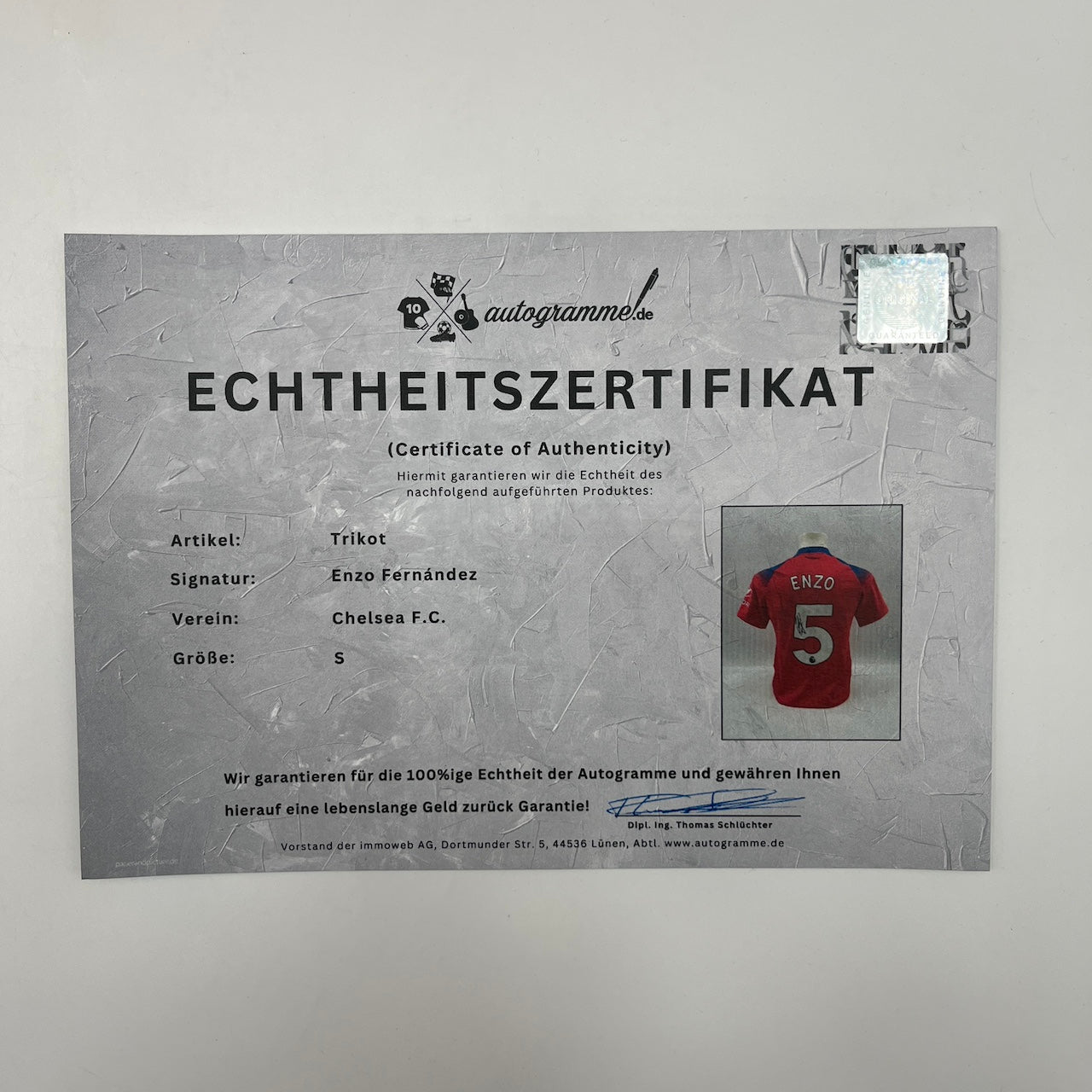 FC Chelsea Trikot Enzo Fernandez signiert Autogramm Nike S