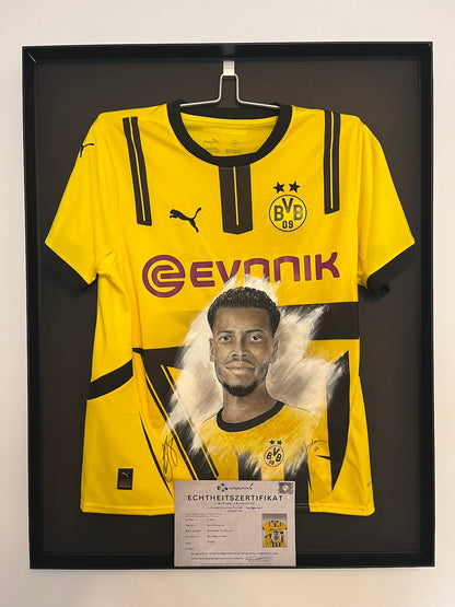 BVB jersey portrait felix nmecha hand painted puma l