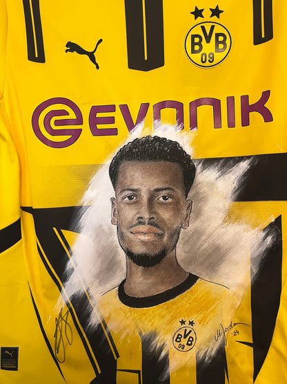 BVB jersey portrait felix nmecha hand painted puma l