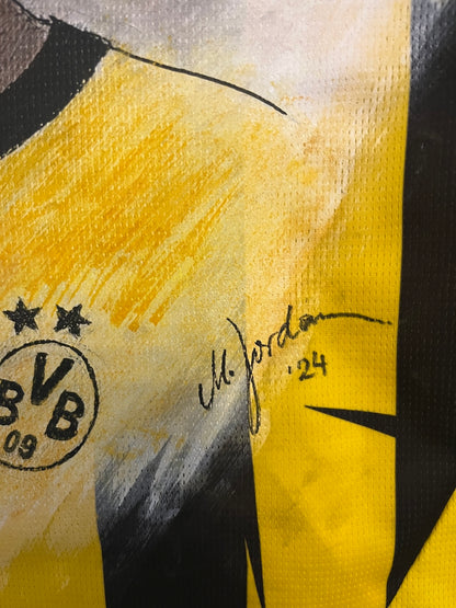 BVB jersey portrait felix nmecha hand painted puma l