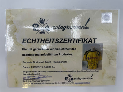 BVB Trikot 2009/2010 team signed Borussia Dortmund Coa Neu Kappa Bundesliga XL