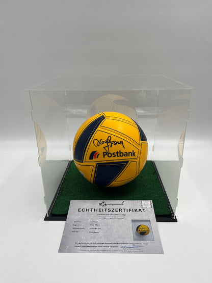Football Olaf Thon signed Postbank Schalke autograph ball