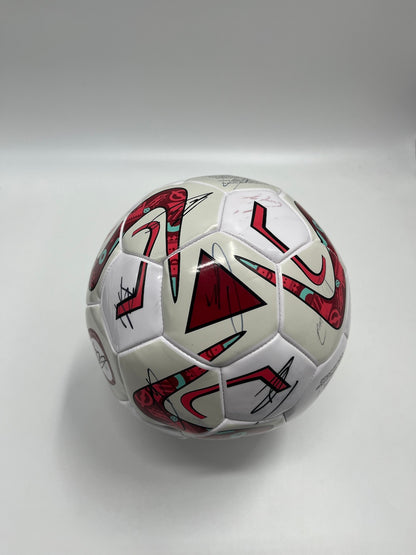 Football team signed World Cup 2022 in showcase DFB Autogram Coa Ball