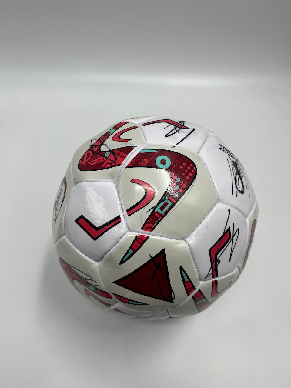 Football team signed World Cup 2022 in showcase DFB Autogram Coa Ball