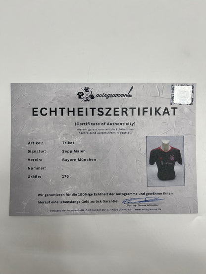 Bayern Munich Trikot Sepp Maier signed FCB Autogram COA 176
