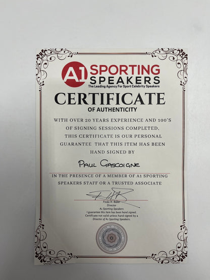 England Repro Trikot Paul Gascoigne signed autograph COA XXL