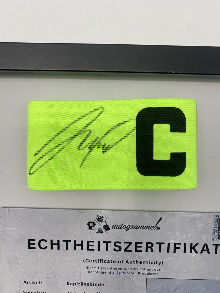 Kapitänsbinde Jamie Leweling signiert im Rahmen Deutschland Autogramm