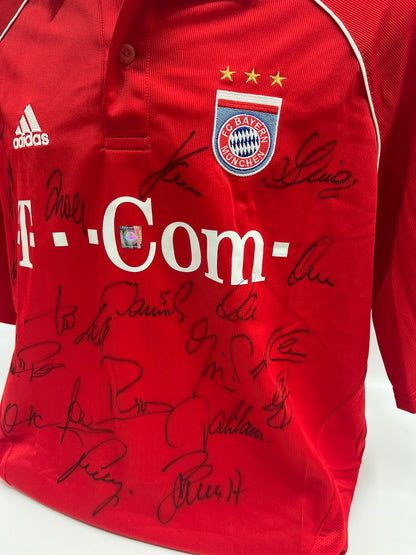 Bayern Munich Trikot 2005/2006 team signed autograph COA adidas XL