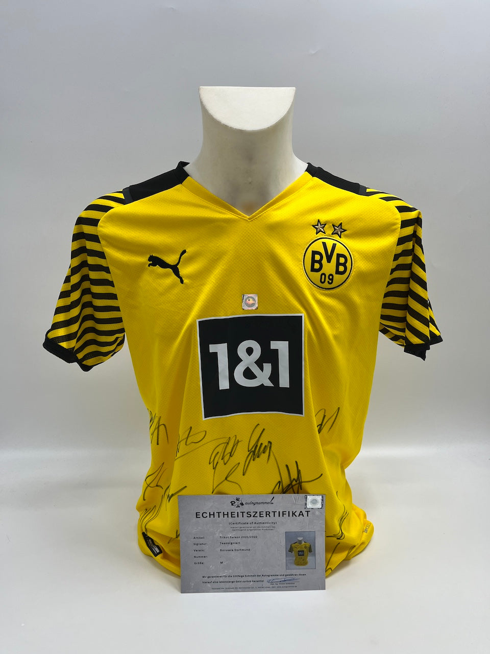 BVB jersey 2021/2022 team signed Borussia Dortmund Bellingham Haaland Puma M