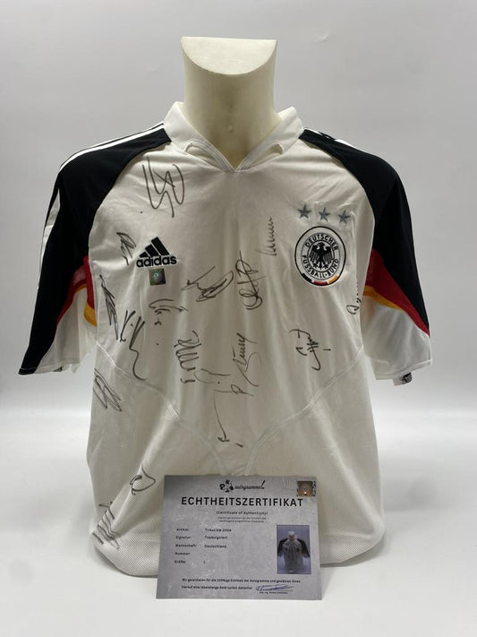 Deutschland Trikot EM 2004 Teamsigniert DFB Adidas L