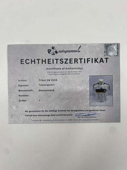 Germany Jersey Euro 2008 Team Signed DFB Adidas L