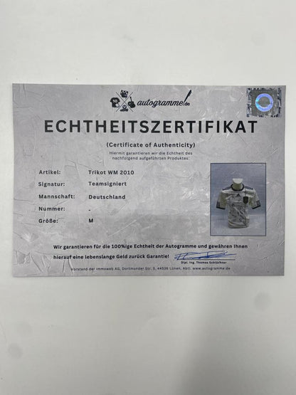 Germany World Cup 2010 Jersey, Team Signed, DFB, Adidas, Size M