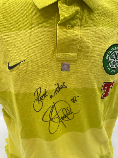 Celtic Glasgow Poloshirt Gary Hooper signed Coa Nike Scotland XL