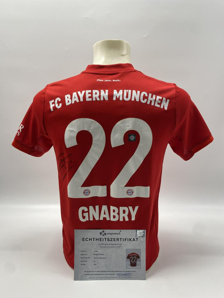 Bayern München Trikot Serge Gnabry signiert Autogramm Adidas 164