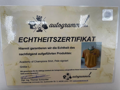 Academy of Champions Shirt Pele Signed New Signature autograph COA L