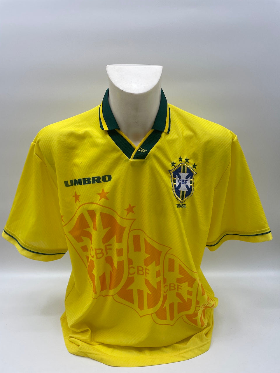 Brazil jersey 1996 team signed Coa Football Umbro Brasil Autogram XL