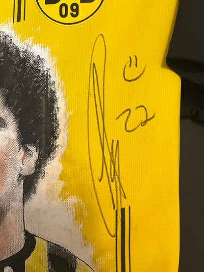 Borussia Dortmund jersey portrait karim adeyemi hand painted bvb puma m