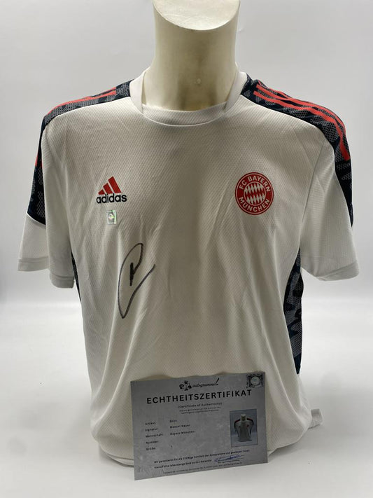 Bayern München Shirt Manuel Neuer signiert Autogramm Adidas L