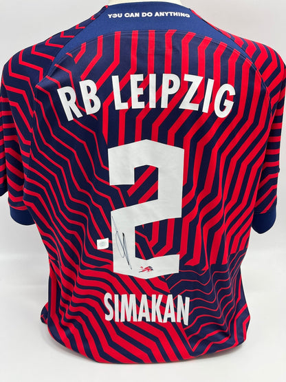 RB Leipzig jersey signed by Mohamed Simakan COA Autograph Football Nike XL