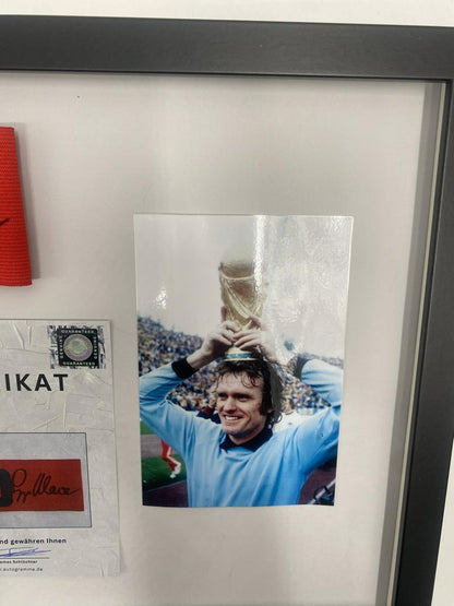 Captain's armband signed by Sepp Maier as part of the DFB Football COA autograph