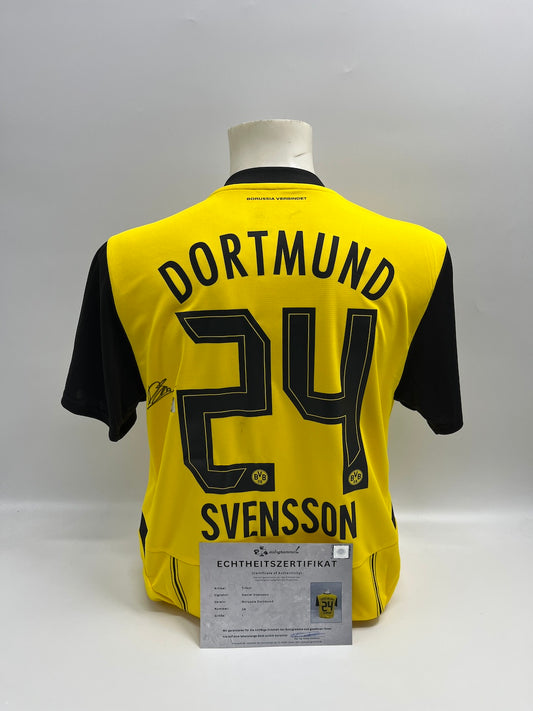 Borussia Dortmund Trikot Daniel Svensson signiert BVB Autogramm Puma L