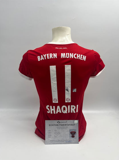 Bayern Munich women's jersey Xherdan Shaqiri signed Adidas COA autograph 38-40