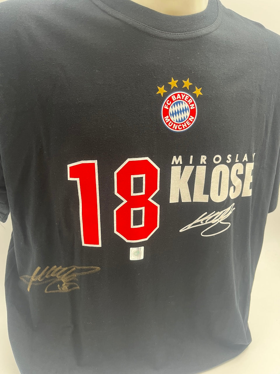 Bayern Munich T-shirt with Miroslav Klose's autographs, Adidas COA XL