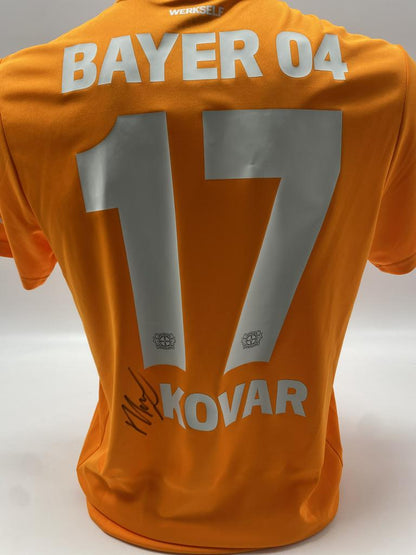 Bayer Leverkusen jersey Matěj Kovář signed autograph Castore S