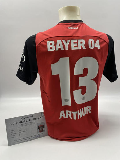 Bayer Leverkusen jersey Arthur signed autograph Castore COA S