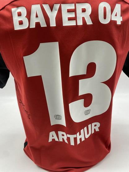 Bayer Leverkusen jersey Arthur signed autograph Castore COA S