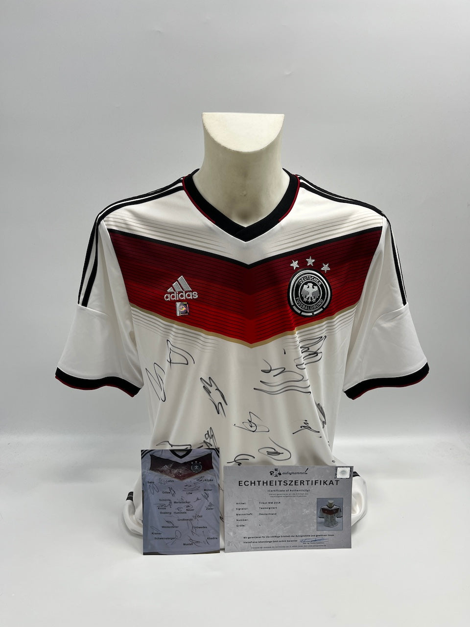 Germany Jersey World Cup 2014 Team Signed Football DFB World Champions Adidas L