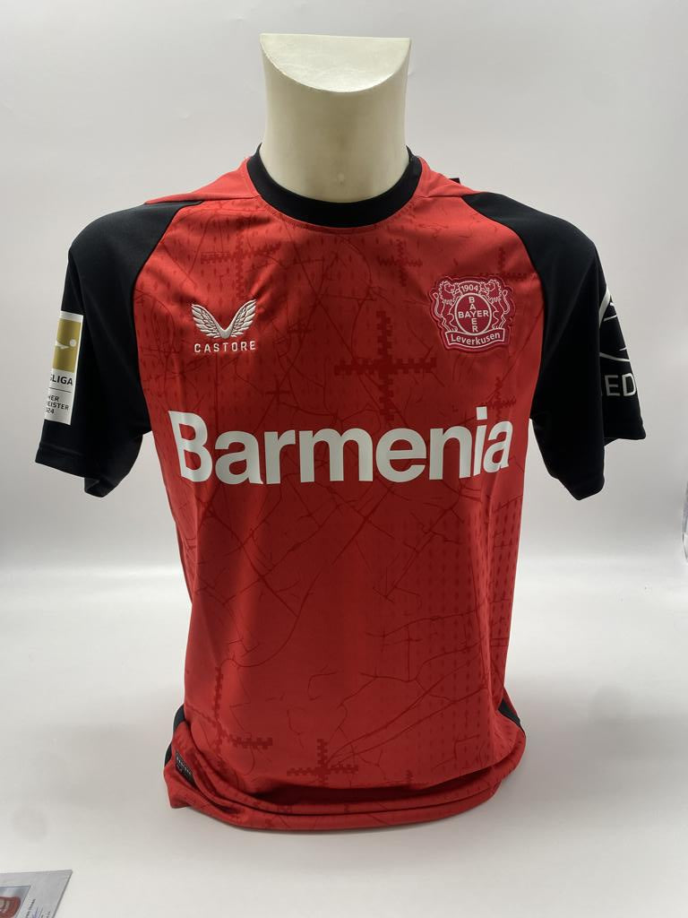 Bayer Leverkusen Trikot Arthur Augusto signiert Autogramm Castore COA S