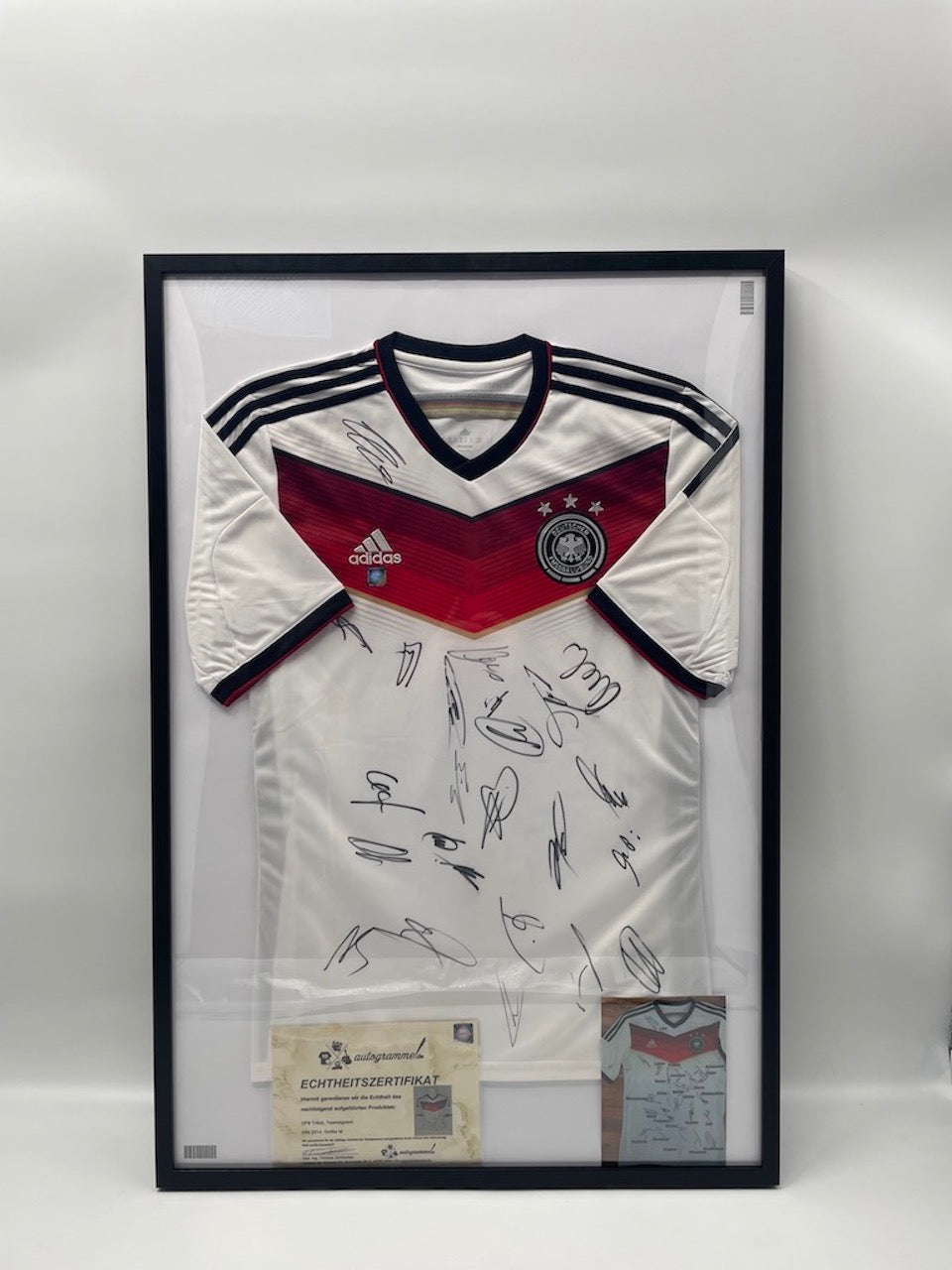 Adidas Poloshirt Franz Beckenbauer signiert Autogramm Neu S